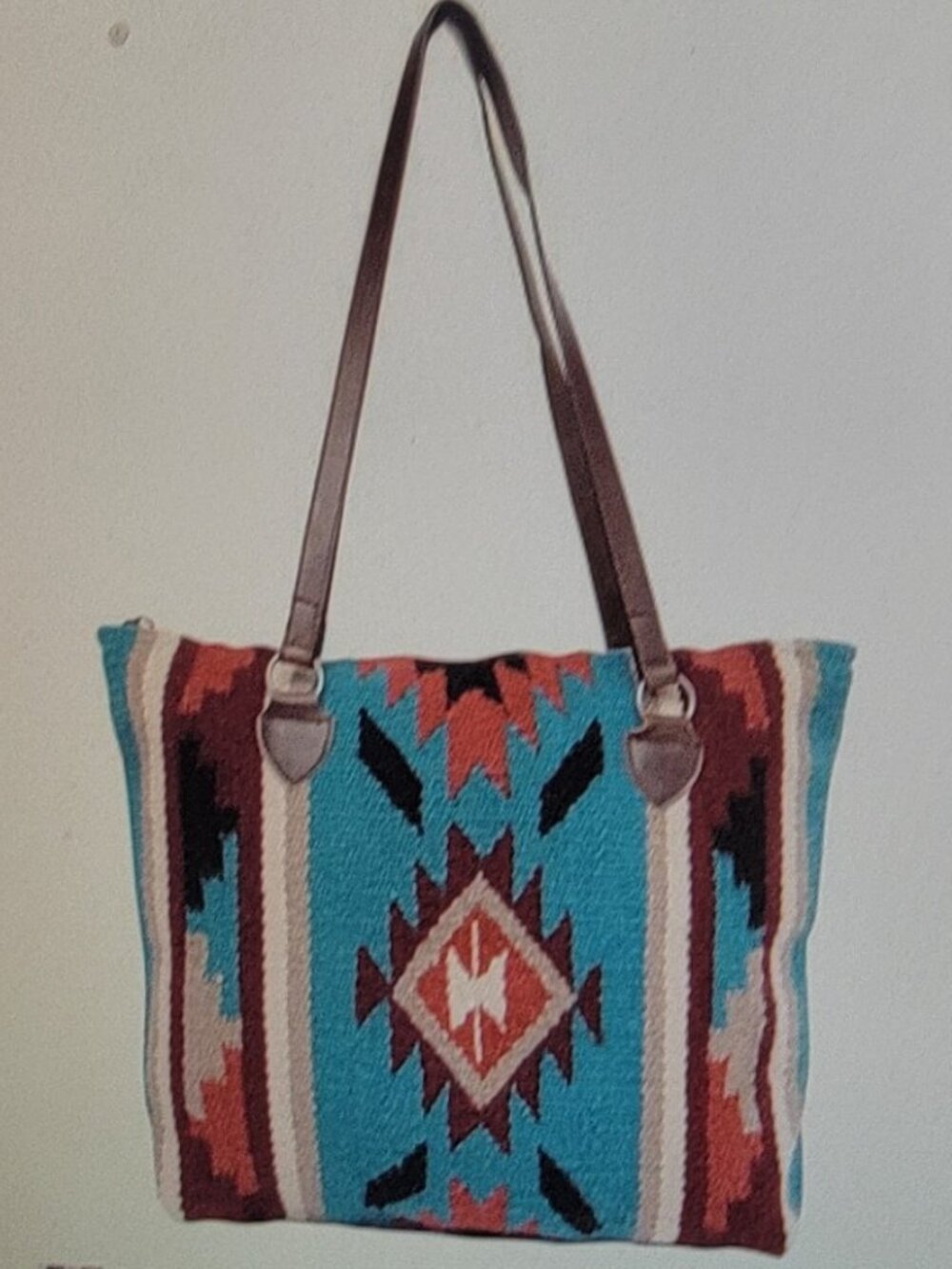 Teal Maya Modern Purses/Tote